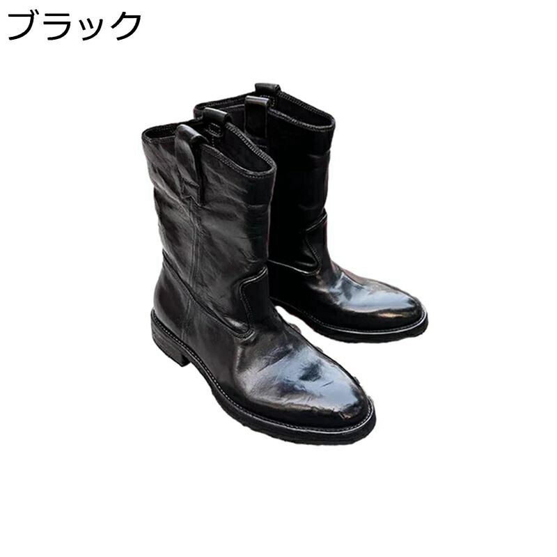 真っただ中ブーツ レディース PUなめし革 雨合羽 汚れにくい ラウンドトゥ 乗り尻ブーツ 生あたたかい 耐磨耗 ゆったり 冬 美脚 通い 黒いこと パステル色の お出かけ 事務室 心地よい デイリー