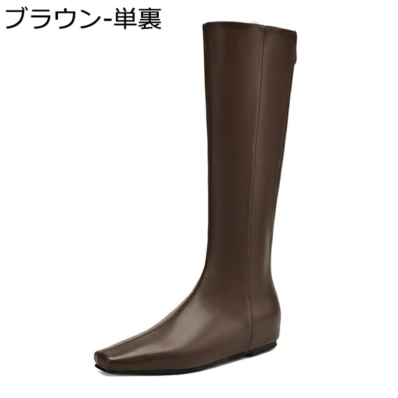 真っただ中ブーツ レディース 乗り尻ブーツ 防寒 耐磨耗 膝下丈 ゆったり むすび付ける革 雨合羽 汚れにくい 無地 秋 脚やせ 赤銅色 通い はたご屋踵 お出かけ 執務室 心地よい デイリー