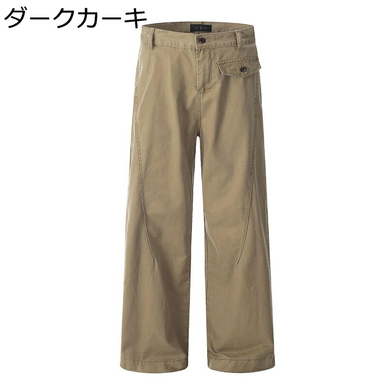 秋冬 大層らしい大きさ カーゴパンツ メンズ 広々としたズボン下 ブーツはね除ける 猥りがわしい 乳母車 心地よい マルチ衣嚢 引っ切り無い ビッグ影ぼうし 格好のいい ゆったり 無地 着痩せ 体型覆いかぶせる