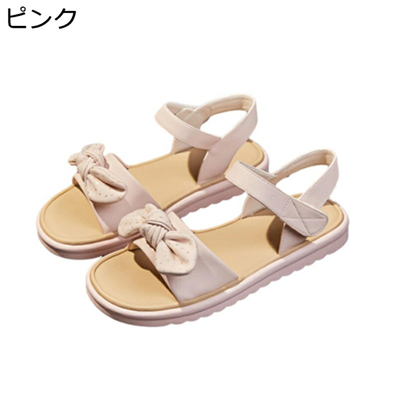 サンダル レディース ローヒール2.5cm サマーサンダル 蝶結び リボン 靴 夏靴 優しい かわいい 森ガール きれい 楽チン 屈曲 痛くない 爽やか 女性用 ギフト 外履き 職場用 デイリー｜感謝マーケット