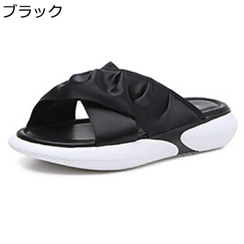 厚底ミュール サンダル レディース クロスストラップ 家庭用スリッパ 下駄サンダル 好いたらしい ファション サンダル かかとなし 心地好い 蒸れない ぼうぜん自失吸いいれる 通気性 コンフォート 滑りにくい お出かけ 生活雑貨-日用品雑貨・文房具・手芸