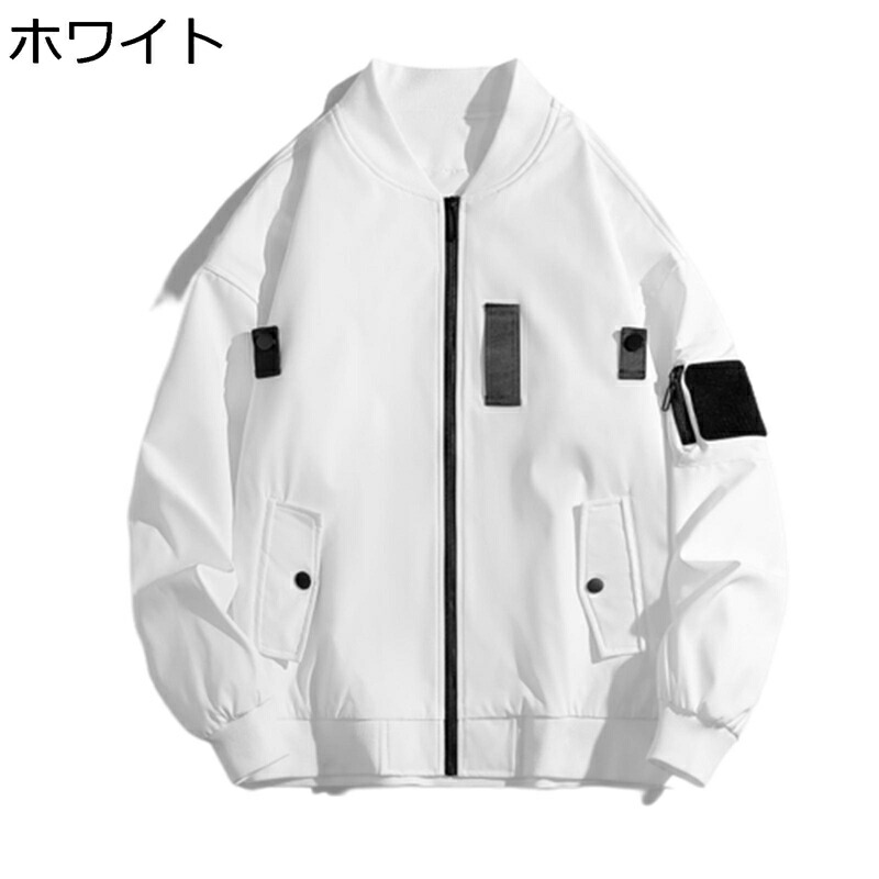 フライジャケット ミリタリージャケット メンズ MA-1 エムエーワンジャケット 無地 ジャンパー 秋冬 欧米風 おしゃれ 立ち襟 リブデザイン マルチポケット カジュアル 防寒 防風 ゆったり ブルゾン｜感謝マーケット