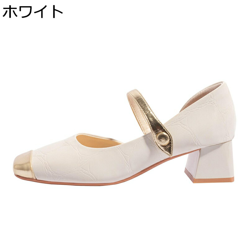 パンプス ロリータシューズ ハイヒールパンプス レディース スクエアトゥ バックル メリージェーン靴 4.5糎太踵 身たけ引きあげる 美脚 細身 jk 学習者 軽さ 上滑り打ち切り ゴシック風 お手伝いさん靴 コスプレ