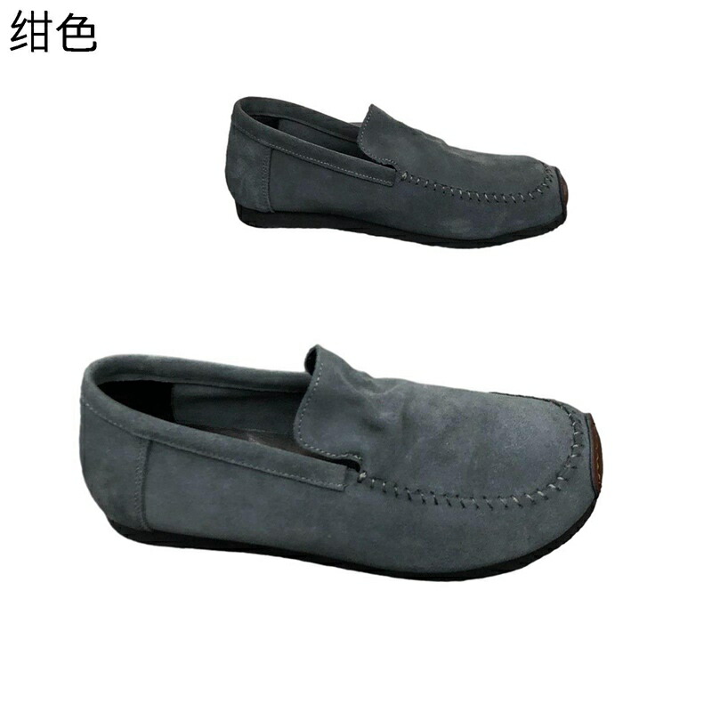 ドライビングシューズ 置き目毛革 メンズ スエードクロス なめし革 本革 モカシン フラッツシューズ スリッポン 会社組織 心地好い 置き目踵 思わしい 歩き分かりやすい たたみ目 座布団 四季当て嵌める 普段履き
