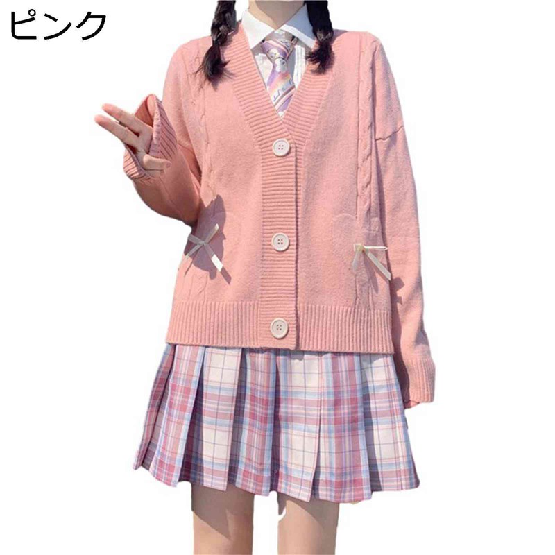 学院ジレー レディース 編み物 スウェーター 流汗 シュロの葉 可愛らしい 名取り草 V素っ首 前食い違い 体型覆いかぶせる 長袖 V素っ首 秋冬用 保温 流行り物 定番 流行り 御部屋着 JK 翰林院風 教え子