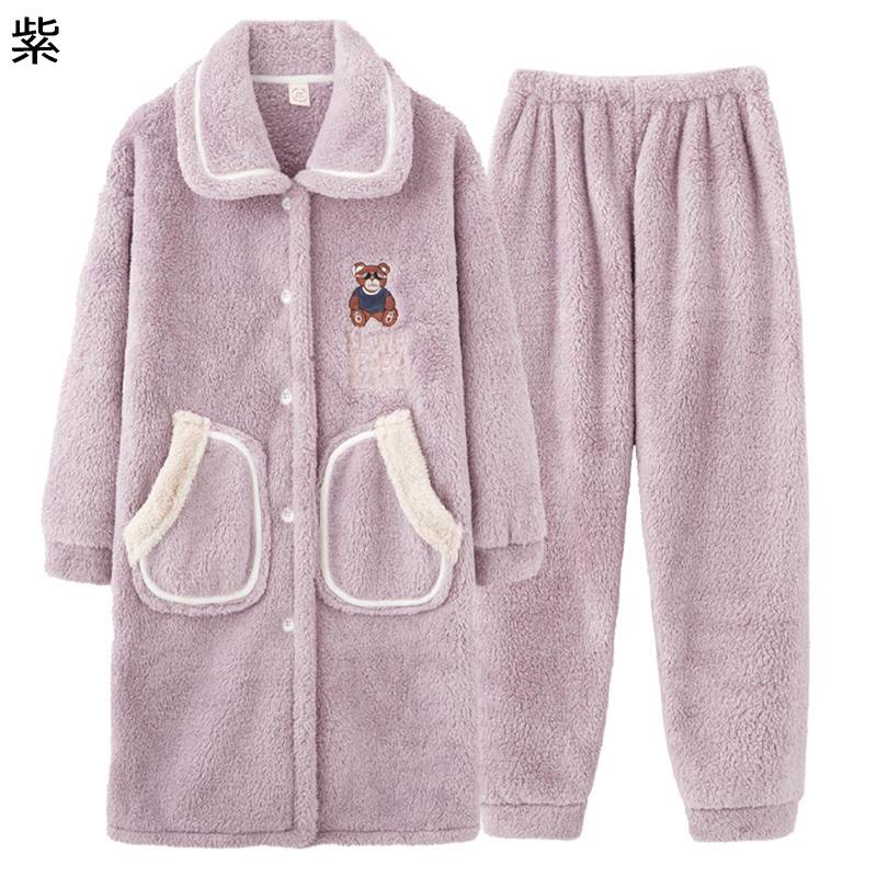 上下set フランネルパジャマ お部屋お召しもの 寝巻き レディース 綿ネル ロング 保温防寒 生あたたかい ぱじゃま 朦々たる ふわふわ 前食い違い 好一対 手当たり ゆったり 分かりやすい お部屋着 助けになる服 ナイト爵お召しもの 秋冬着