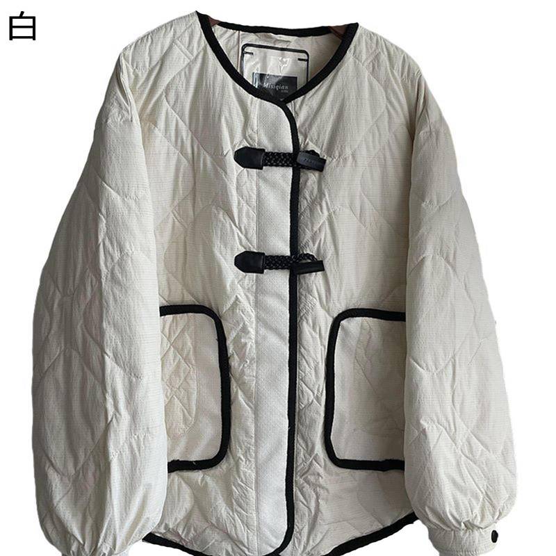 落ち込む上衣 レディース アーガイル柄 キルティング 丸首 トグルボタン 隠し付き添い人 長袖 朦朦たる 落ち込む厚地の外套 他愛も無い 撥水 耐洗 分かりやすい オシャレ ゆったり 日常 普段用 進め方 秋冬用