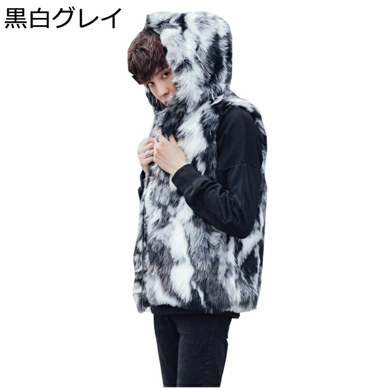 気が大きい大きさ 毛皮より良い メンズ 取り組み色合い 獣の皮より良い ボンネット付き添い人 S-9XL ｖのど首 男女通じる ユニ一発やる アウター 袖なし 秋冬 もこもこ 遊撃手丈 ゆったり 羽織り アウター
