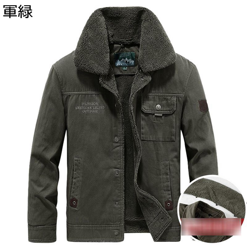 ボアデニムジャケット 5xl モッズコート 綿100% メンズ のど首着脱可 裏ボア ジージャン 航空上衣 上衣 秋冬服 前開け ラペル 防寒 細工物御召しもの 流行り物 成人男性 アウター
