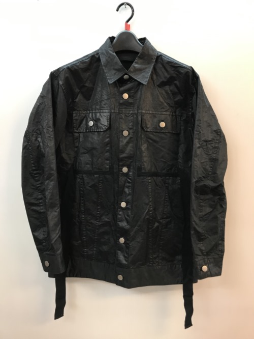 JUN/NAKAYAMA　ジュンナカヤマ　コーティングシャツ　ポリエステル　サイズ46　ブラック／シャツ【中古】[☆3]