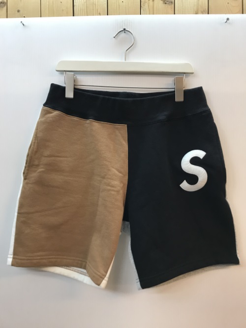 SUPREME シュプリーム S Logo Colorblocked Sweatshort 綿織物 大きさSMALL 赤銅色×黒いこと／ボトムス【中古】[☆3]