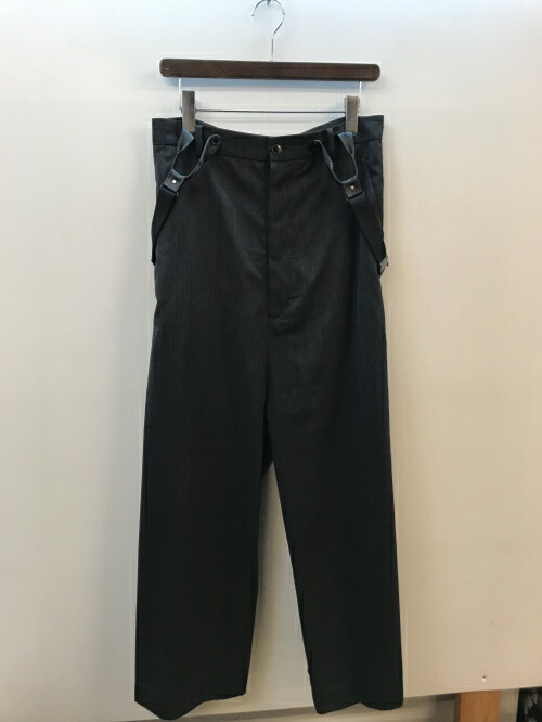 PLAGE プラージュ　サスペンダー付き　パンツ　ウール　サイズ38　ダークグレー　22-030-922-1070-4-0／ボトムス【中古】[☆3]
