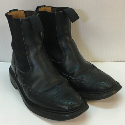 Tricker's トリッカーズ?サイドゴア ブーツ レザー メンズ チェルシーブーツ ブラック／メンズ・ブーツ【中古】[☆2]｜リバティ鑑定倶楽部