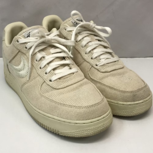 NIKE ナイキ STUSSY ステューシー AIR FORCE 1 LOW エアフォース1 ロー スニーカー メンズ アイボリー CZ9084-200／メンズ・スニーカー【中古】[☆3]｜リバティ鑑定倶楽部