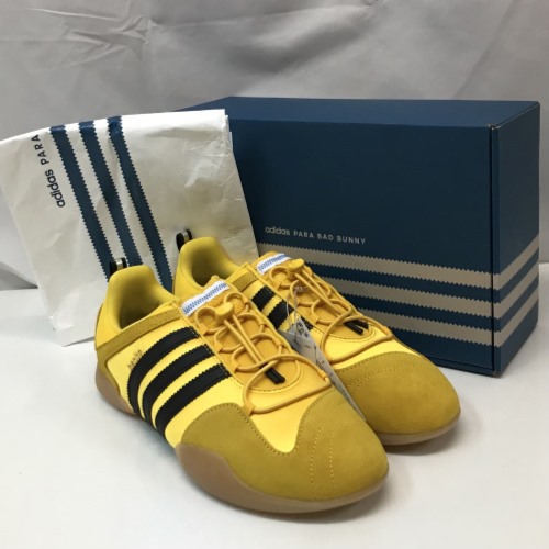 adidas アディダス BAD BUNNY BALLERINA バッドバニー 女性バレエダンサー ベニート スニーカー スエードクロス 黄色 黒いこと JQ9230／メンズ・スニーカー【中古】[☆4]