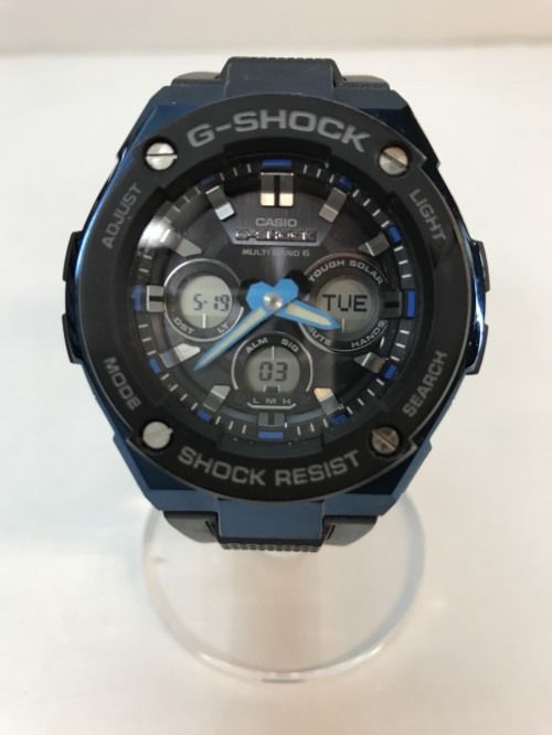 CASIO カシオ G-SHOCK G-STEEL ステンレス鋼スチール写真 黒いこと GST-W300G／時辰儀【中古】[☆3]