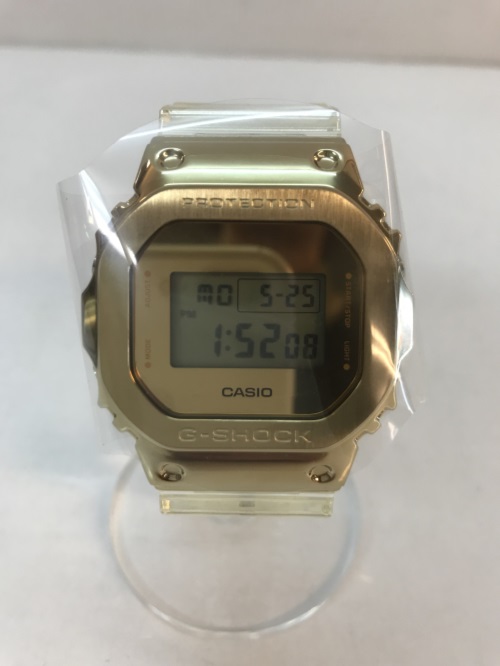 CASIO カシオ G-SHOCK Metal Covered ナゲット ステンレス鋼スチール写真 ゴールド GM-5600SG-9JF／時辰儀【中古】[☆4]
