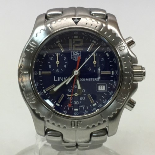TAG HEUER?タグホイヤー 腕時計 Ｇ1110-0 アナログ メンズ シルバー ダークブルー／時計【中古】[☆3]
