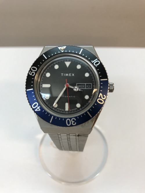 TIMEX タイメックス TW2U29500 腕時計 M79 Automatic オートマチック バットマン・カラー ツートン メンズ　ステンレスシール シルバー×ブルー×ブラック／時計【中古】[☆3] 13,348円