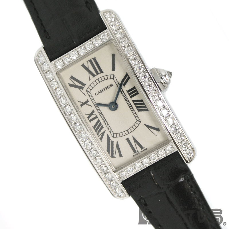 楽天市場 Cartier カルティエ Tank Americaine タンク アメリカン Sm ダイヤベゼル K18wg 750 ホワイトゴールド 革ベルト レディース Wb707331 クオーツ ウォッチ 腕時計 Used Sa 質屋かんてい局名古屋西店 かんてい局名古屋西店