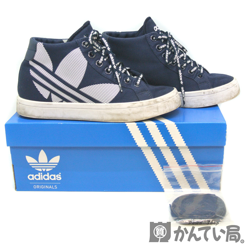 楽天市場 Adidas アディダス オリジナルス レディース スニーカー ハイカット デニム ネイビー ホワイト 23 0cm Used B 質屋かんてい局名古屋西店 かんてい局名古屋西店