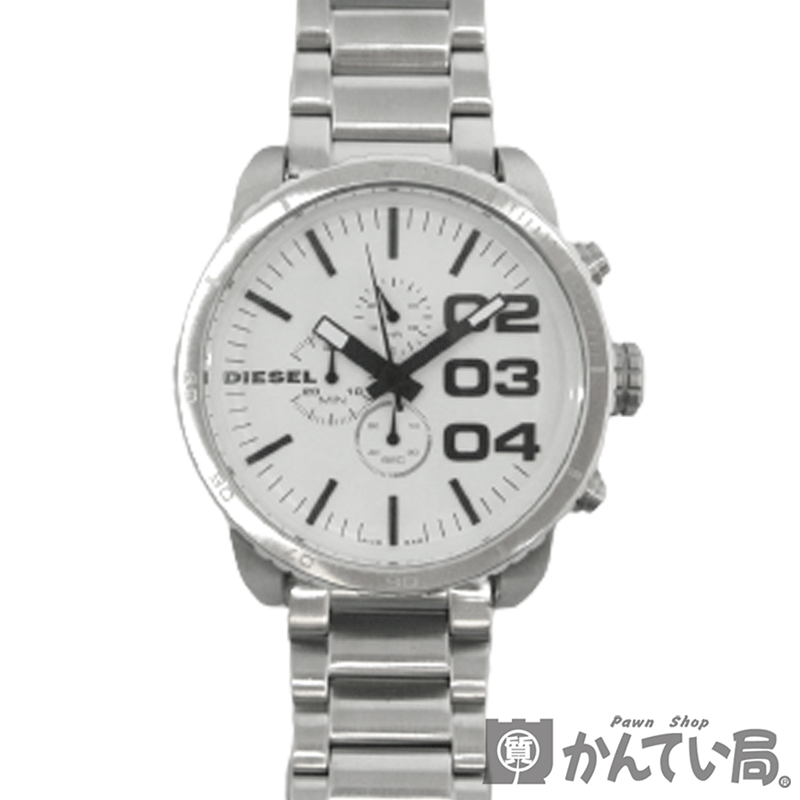 Diesel ディーゼル Dz 4219 技クロック メンズ 見いる クロノグラフ クォーツ ビック人間の顔 ブレイブマン 白人種 クロム鋼 アナログ 中古 Used Ab 質屋かんてい学部名古屋西方店屋 送料無料 Chelseafilm Org