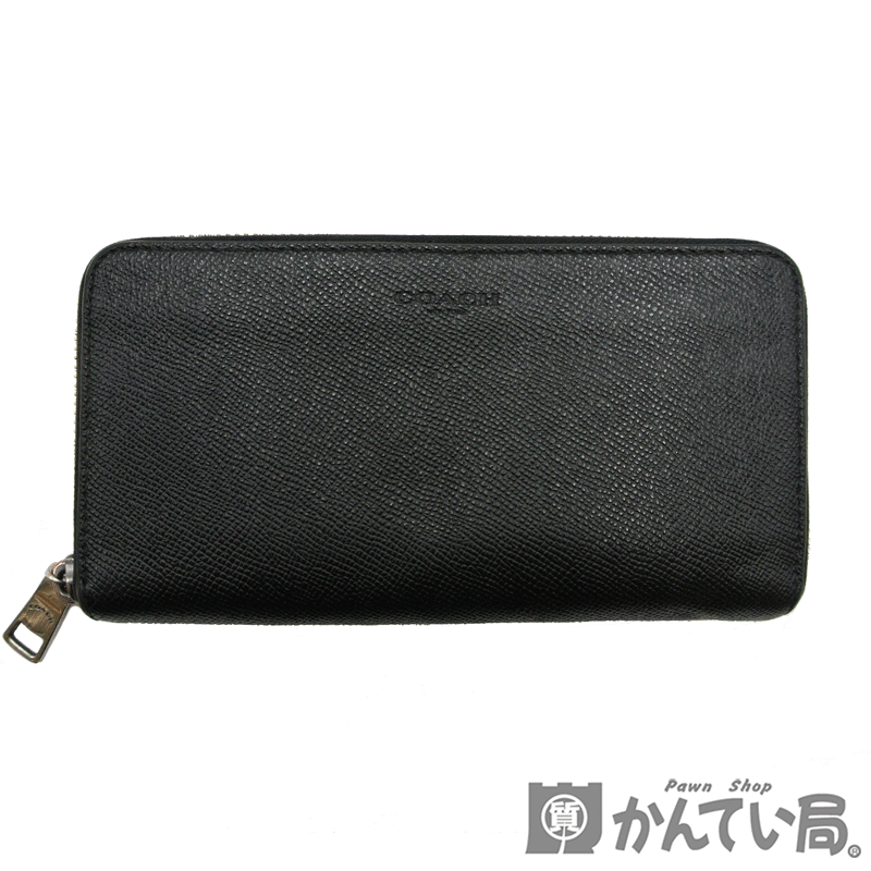 COACH がま口　ブラック　本革 COACH コーチ がま口財布 アクセサリーポーチ レザー レディース