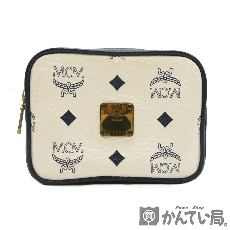 【新品 非売品】MCM エムシーエム コスメ 化粧 ポーチ 扇ロゴ クラッチ 新品 非売品】MCM エムシーエム コスメ 化粧 ポーチ 扇ロゴ クラッチ