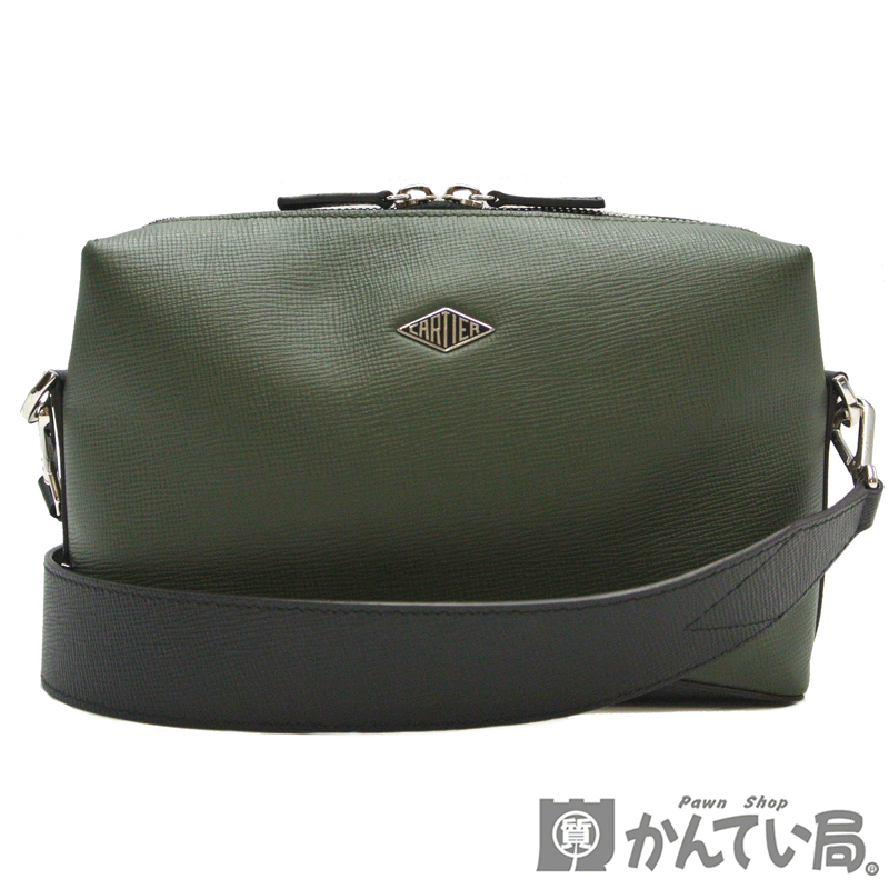 Cartier【カルティエ】ロザンジュ クロスボディ バッグ ショルダーバッグ グリーン メンズ 【中古】USED-AB 98,890円