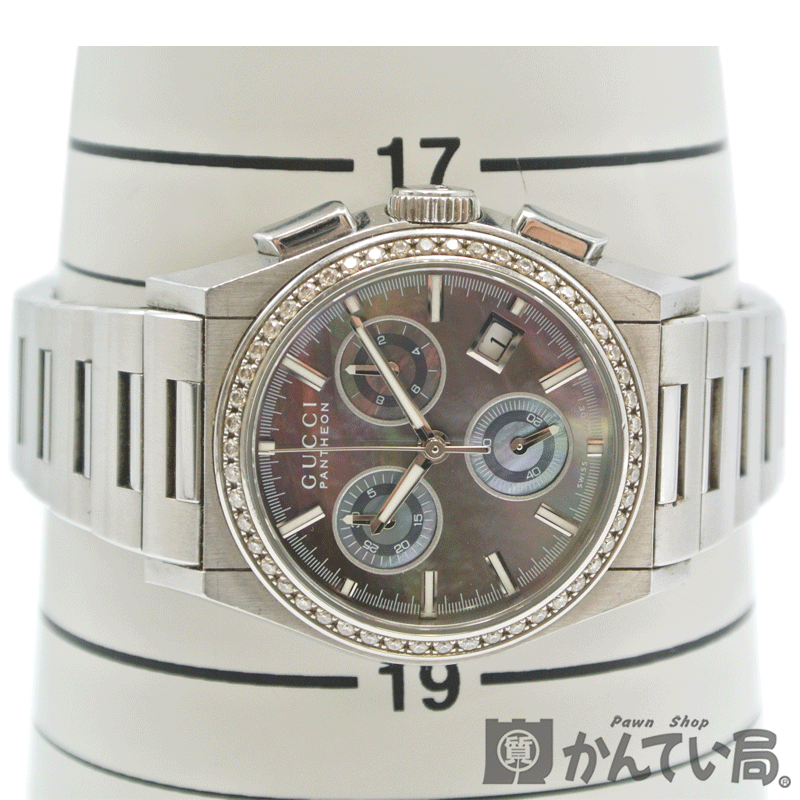 GUCCI【グッチ】115.4 腕時計 パンテオン クロノグラフ ダイヤモンド