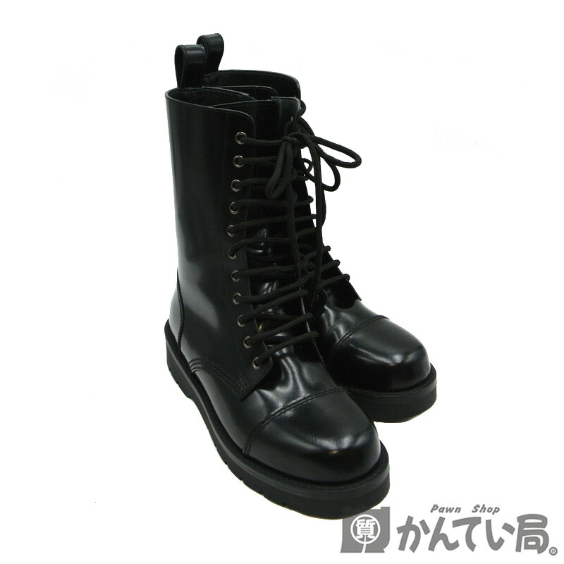 VALENTINO GARAVANI【ヴァレンティノ・ガラヴァーニ】コンバットブーツ 1YS0F97 NERO ブラック レザー 表記サイズ：42 メンズ【中古】USED-AB 38,870円