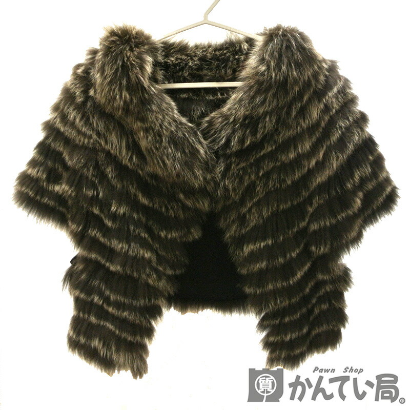 楽天市場】Rene ニットケープ ブラック×グレー F '23年 新品同様