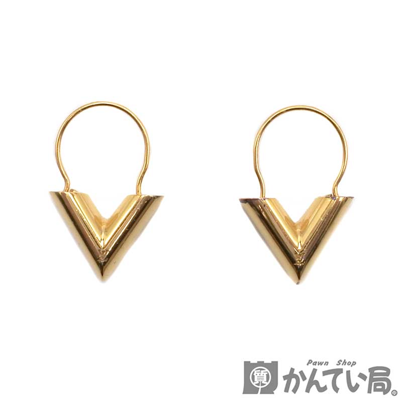 えだまめ　Louis Vuitton ピアス　ロゴマニアM68076 ルイヴィトン M68076 ロゴマニア ピアス 金属製 レディース キャッチ