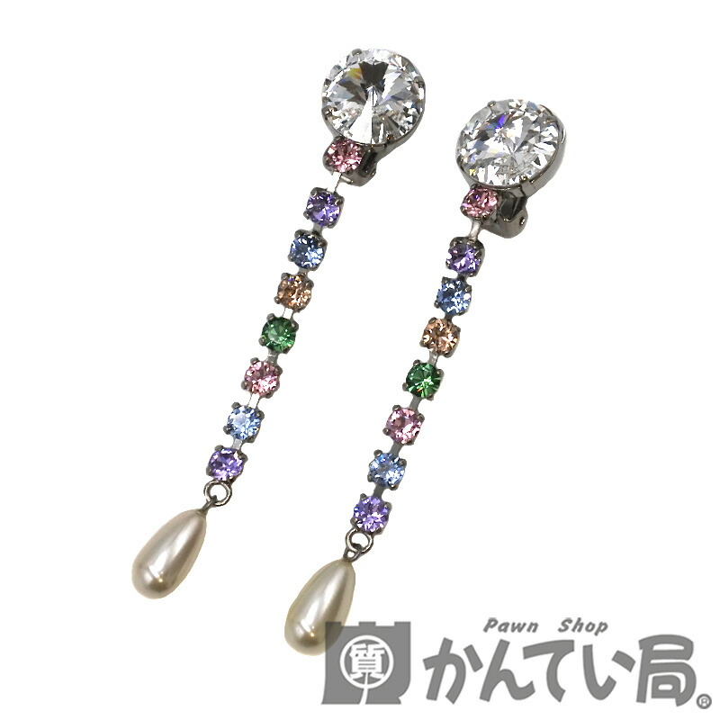 MIU MIU ミュウミュウ ラインストーン ヘアピン アクセサリー miu 未使用品◎MIUMIU ミュウミュウ 5JF116 ラインストーン リボン