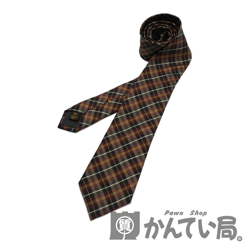 ★ ルイヴィトン　ネクタイ　ダミエ　ブラウン　イエロー　ゴールド　LV 総柄 楽天市場】【アパレル】LOUIS VUITTON ルイ ヴィトン ネクタイ ダミエ