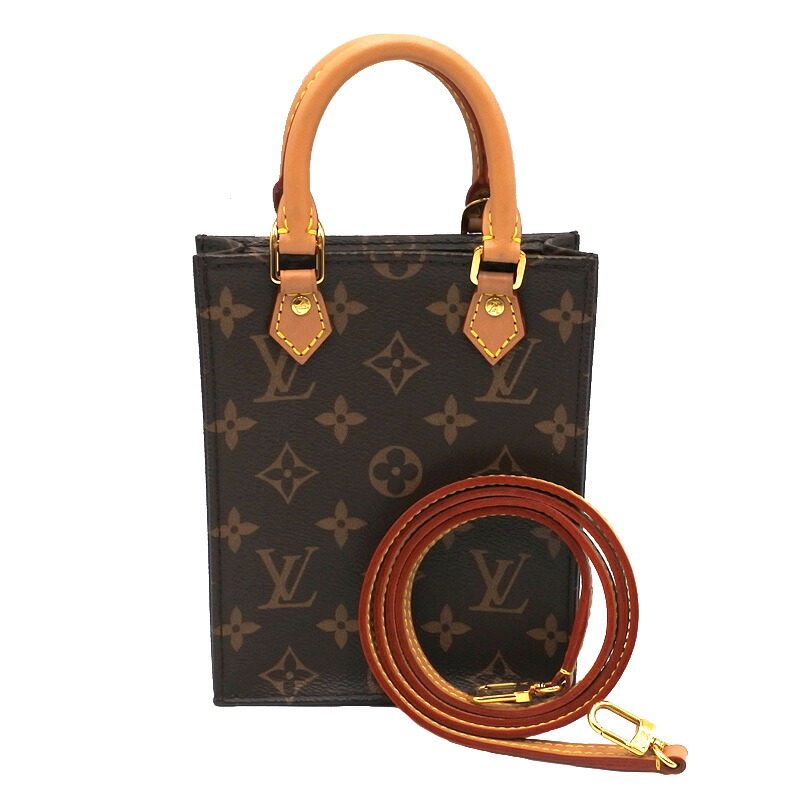 LOUIS VUITTON【ルイ・ヴィトン】M69442 プティット サックプラ モノグラム 2WAY御徒面子 ショルダーバッグ ハンドバック 赤銅色 レディース【中古】