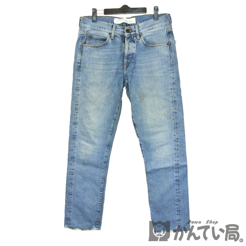 オフホワイト スリムロークロッチ ジーンズ 19AW デニム 30インチ オフホワイト スリムロークロッチ ジーンズ 19AW デニム 30