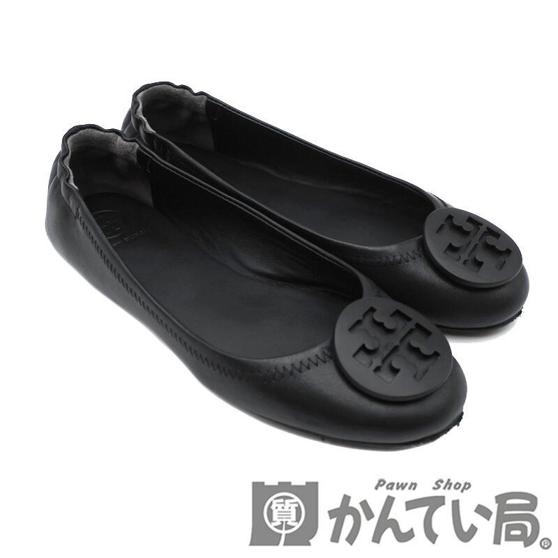 【靴裏以外美品】Tory Burch ブラック フラットシューズ トリーバーチ TORY BURCH バレエシューズ フラットシューズ