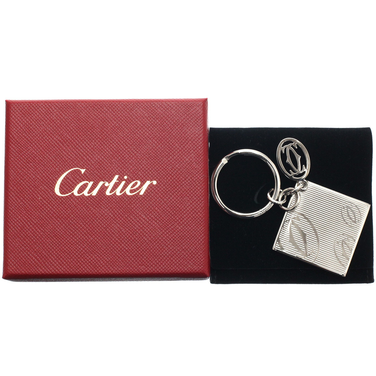 楽天市場】Cartier カルティエデコールCCロゴプレートキーリング
