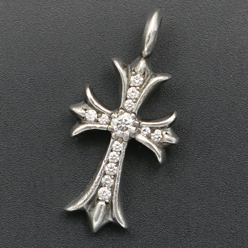 クロムハーツ【CHROMEHEARTS】【金剛石】ファットクロス/タイニーファットクロスチャーム/シャンデリヤ/6.09g【中古】141055