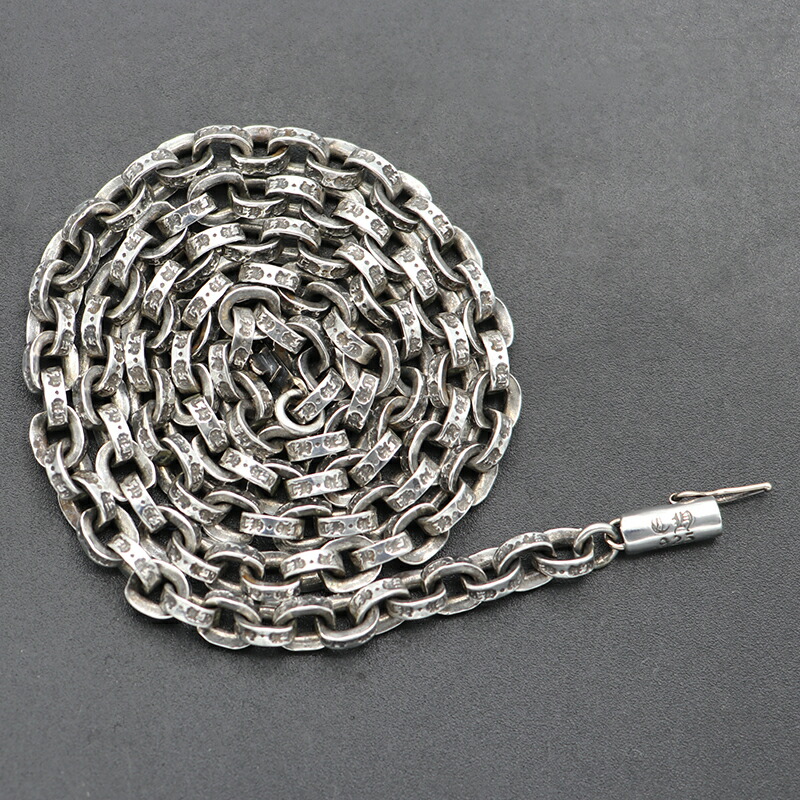 ペーパーチェーン　ネックレス　55㎝ 楽天市場】シルバー925 梵字 六字真言 ネックレス ペーパーチェーン 幅