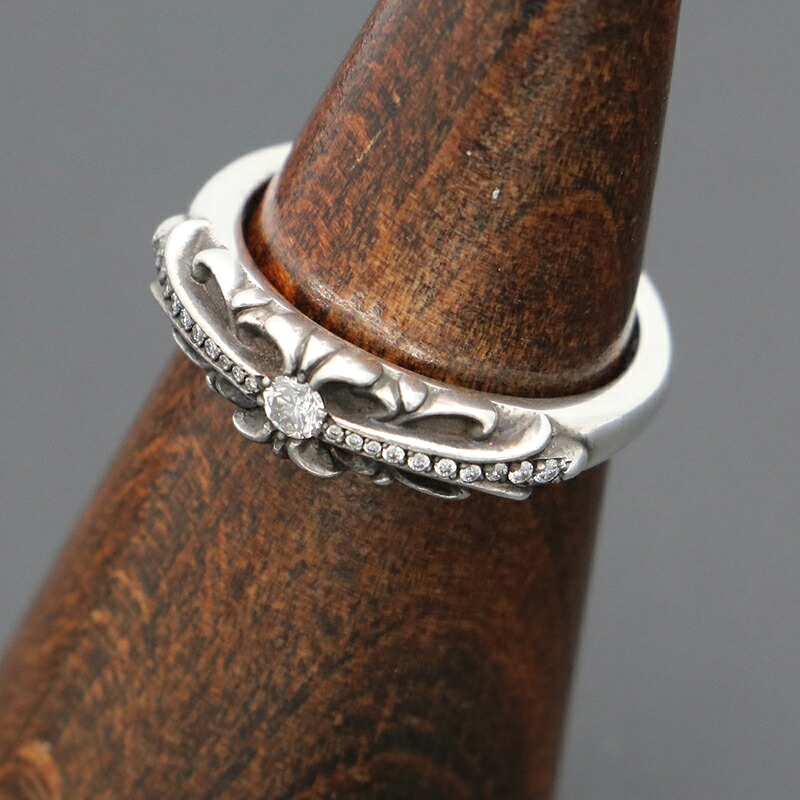 クロムハーツ【CHROMEHEARTS】【ダイヤモンド】ベイビークラシック/フローラルクロスリング/18号/5.75g【中古】142295|ブランド鑑定団