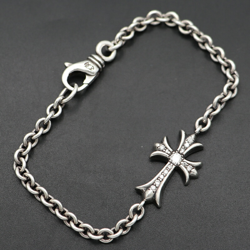 CHROM HEARTS クロムハーツ タイニーCHクロスチェーン ブレスレット ブランド古着】タイニーCHクロスチェーンブレスレット