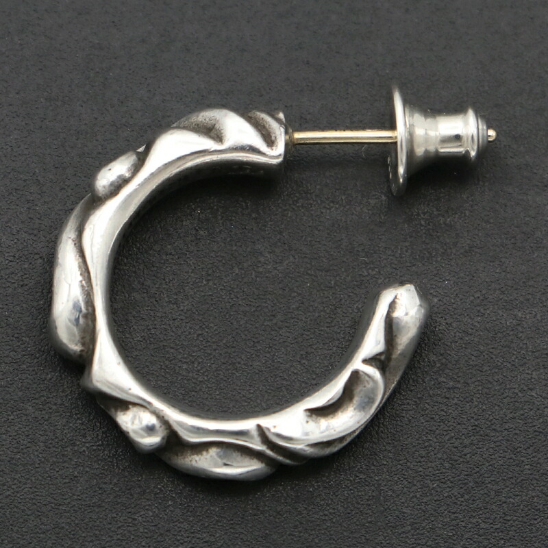 値下げしました！　クロムハーツ　フープスクロールピアス　中古 CHROME HEARTS クロムハーツ（原本有） HOOP SCROOL 1