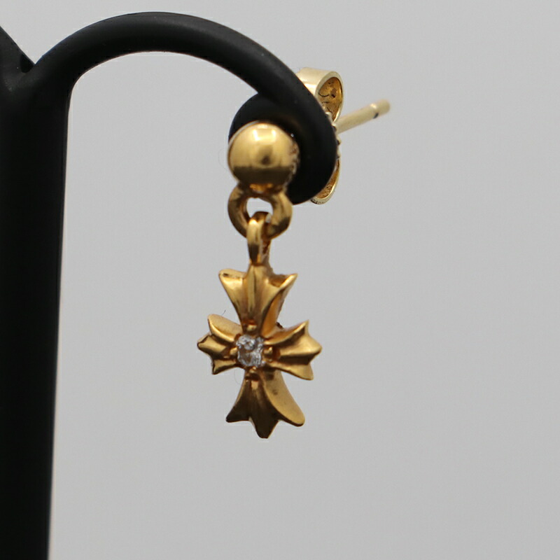 クロムハーツ【CHROMEHEARTS】【両面金剛石】【22K】 タイニーE CHつけ加える / スタッド / 落っこちる ピアス / 1.76g 【中古】142051