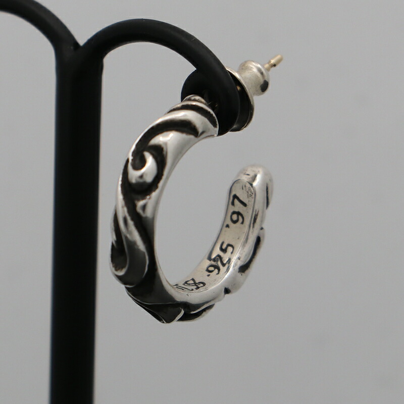 クロムハーツ【CHROMEHEARTS】HOOP SCROLL SML/スクロールバンドピアス/フープピアス/4.07g【中古】142182|ブランド鑑定団