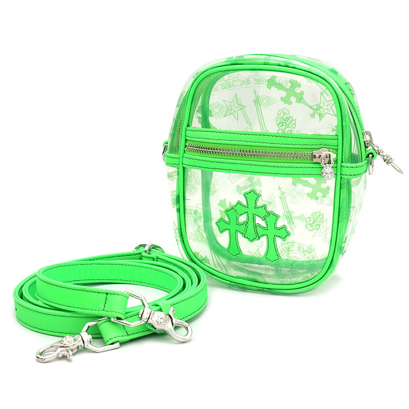 クロムハーツ【CHROMEHEARTS】【ロジウム工業】 TAKA MINI VINYL / 隼 ミニ / ショルダーバッグ / セメタリークロスパッチ / PVC ビニール / せつ然たる×緑であること【中古】131166