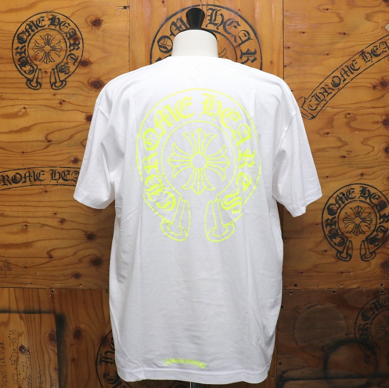 クロムハーツ【CHROMEHEARTS】ホースシュープリント/ポケットTシャツ/イエロープリント/ホワイト/XLサイズ【中古】142477｜ブランド鑑定団 169,980円