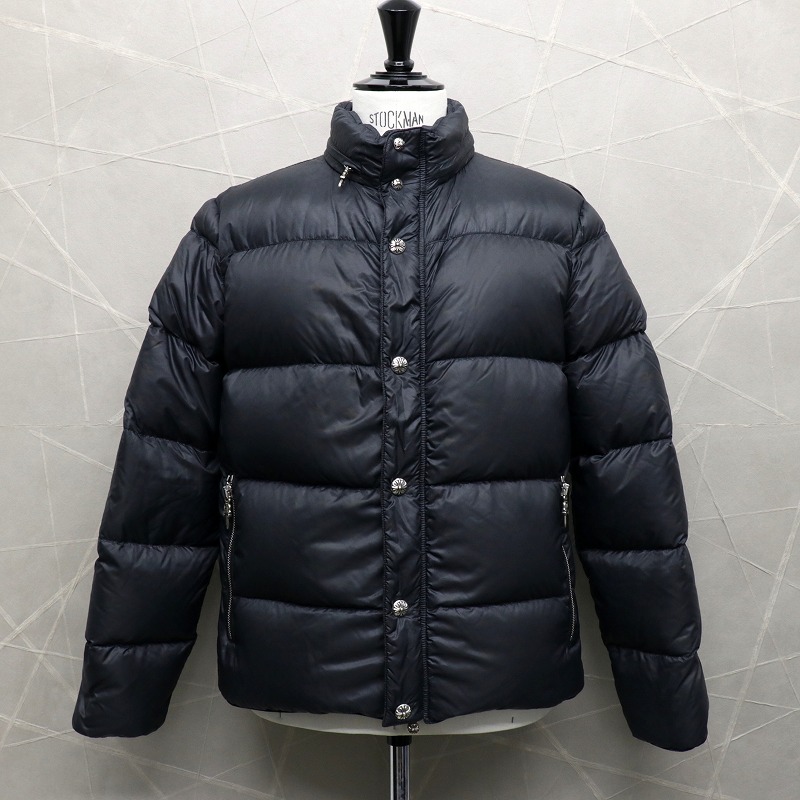 クロムハーツ 総柄クロスボールボタン ダウンジャケット L 新品 CHROME HEARTS Quilted Cross Ball Button Down Jacket Size S クロム