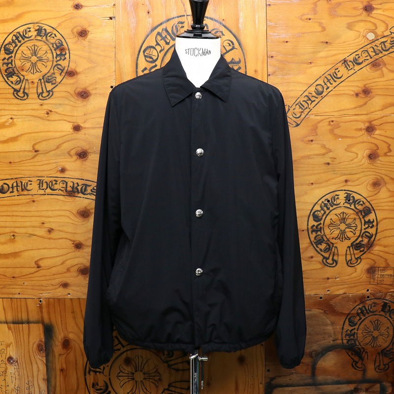 クロムハーツ【CHROMEHEARTS】 RIGGINS FBRC/ナイロン上衣/コーチジャケット/無地/クロスボールボタン/スピード競技ストッパー付/L大きさ【中古】142152